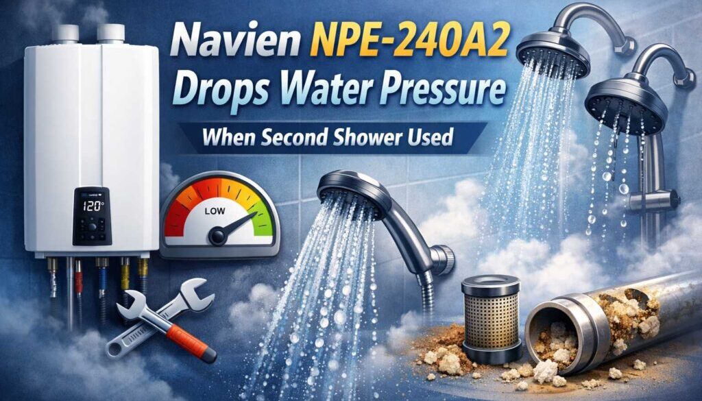 Navien Npe-240a2 Drops Water Pressure When Second Shower Used