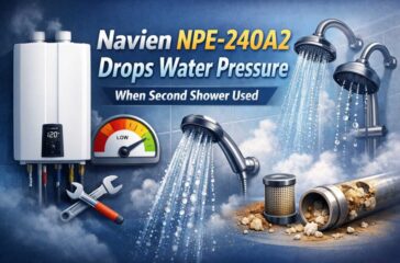 Navien Npe-240a2 Drops Water Pressure When Second Shower Used